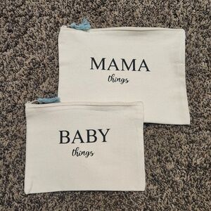Mama & Baby Canvas Travel Pouches